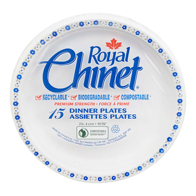 Royal Chinet Dinner Plates, 15 ct