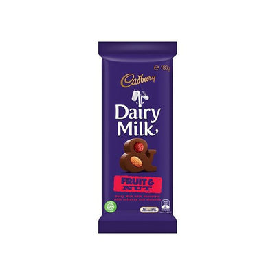 Cadbury Dairy Milk Fruit And Nut Candy Bar, 180 g
