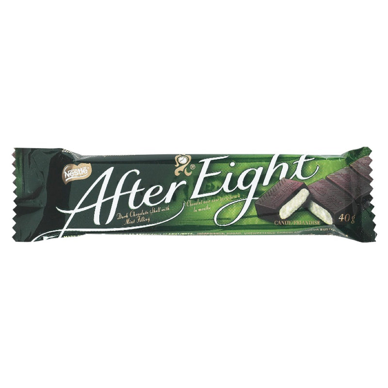 AFTER EIGHT Dark Chocolate Shell With Mint Filling Candy Bar 40g