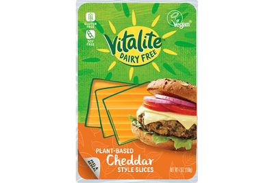 Vitalite Dairy-Free Plant Based Cheddar Style Slices, 198 g