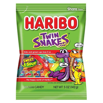 HARIBO Twin Snakes Gummi Candy 142g