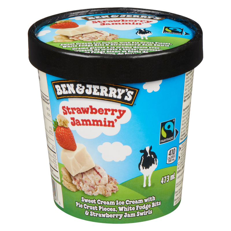 Ben & Jerry's Strawberry Jammin' Ice Cream, 472 mL