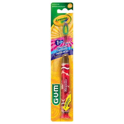 GUM Crayola Timer Light Soft Toothbrush, 1 toothbrush