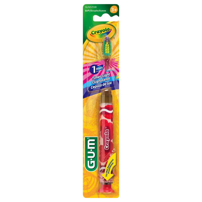 GUM Crayola Timer Light Soft Toothbrush, 1 toothbrush