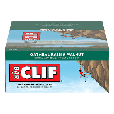 Clif Oatmeal Raisin Walnut Energy Bar, 68 g energy bars, 12 ct