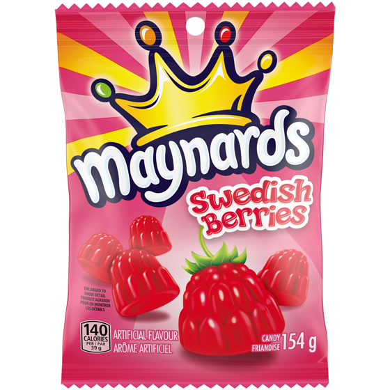 Maynards Swedish Berries Candy, 154 g