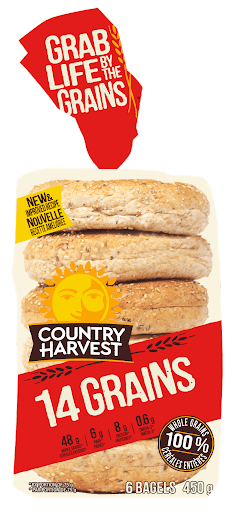 COUNTRY HARVEST 14 Grain Bagels 450g