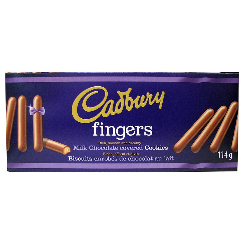 Cadbury Milk Chocolate Covered Fingers Cookies, 114 g
