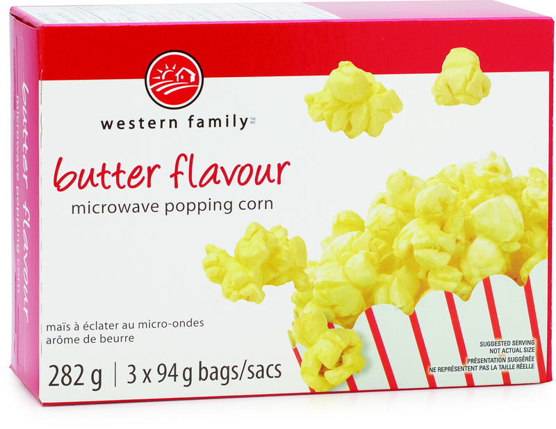 WESTERN FAMILY Butter Flavor Popcorn 282g