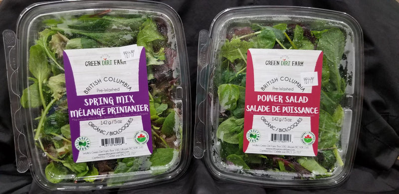 Wolfes, Green Dirt Farm, British Columbia, Pre-washed, Organic, Spring Mix, salad, 5 oz (142g)