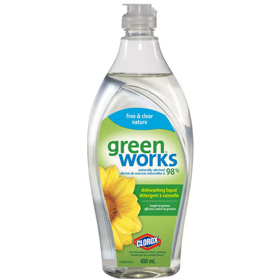 GREENWORKS FREE & CLR LIQ DISH 650 ml