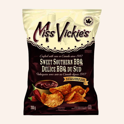 MISS VICKIES Sweet Southern BBQ Kettle Cooked Potato Chips 200g