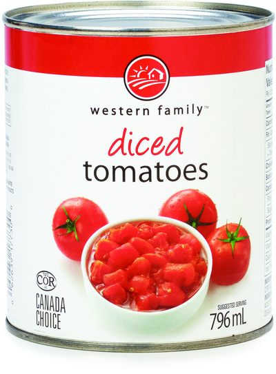 WESTERN FAMILY Diced Tomatoes 796ml