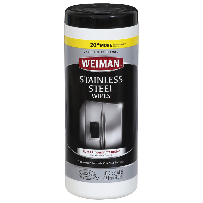 Weiman Stainless Steel Wipes, 30 wipes