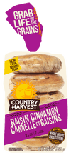 COUNTRY HARVEST Raisin Cinnamon Bagels 450g