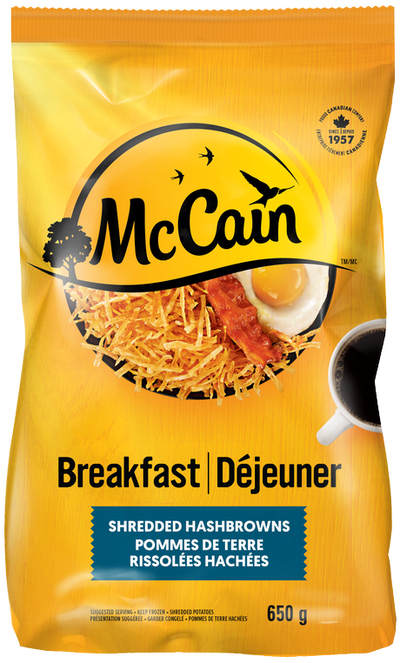 MCCAIN SHREDDED HASHBROWNS 650 900 G