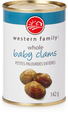 WESTERN FAMILY Whole Baby Clams 142g