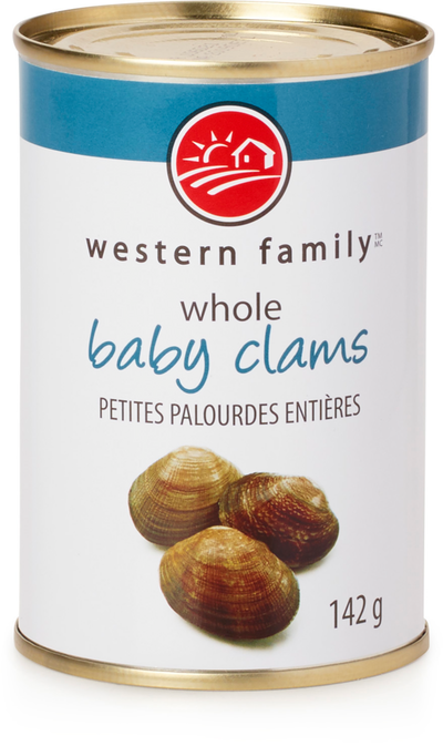 WESTERN FAMILY Whole Baby Clams 142g