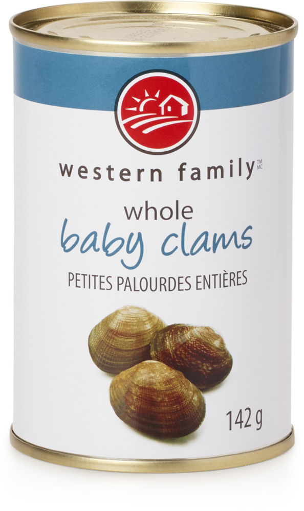 WESTERN FAMILY Whole Baby Clams 142g