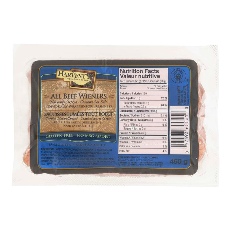 HARVEST All Beef Wieners 450g