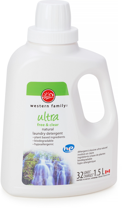 WESTERN FAMILY UItra Free & Clear Laundry Detergent 1.5L