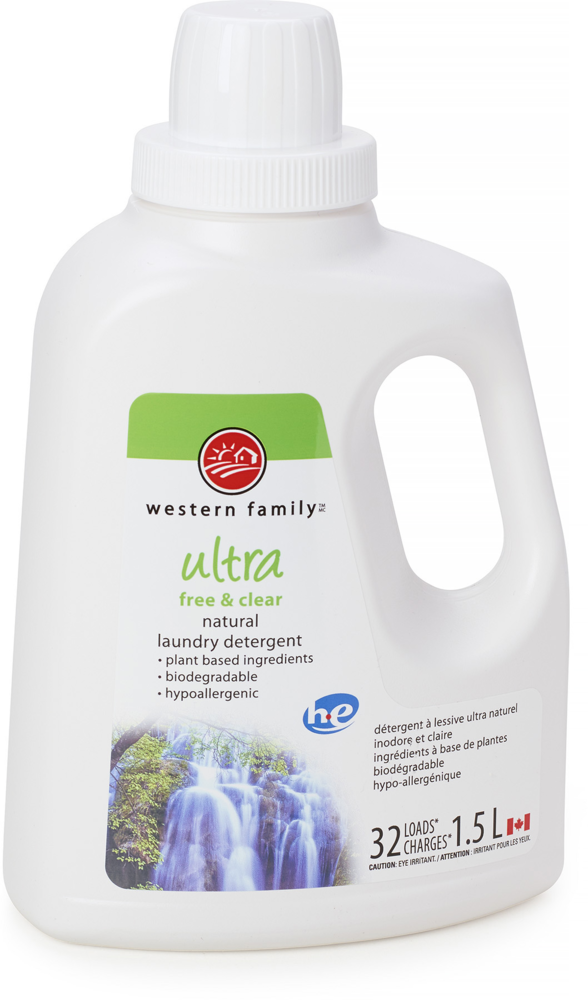 WESTERN FAMILY UItra Free & Clear Laundry Detergent 1.5L