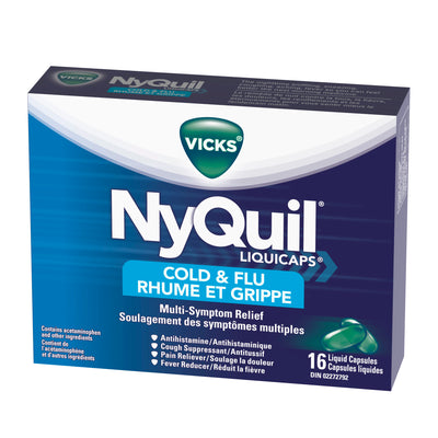 VICKS NyQuil Liquidcaps Cold & Flu Medicine 16's