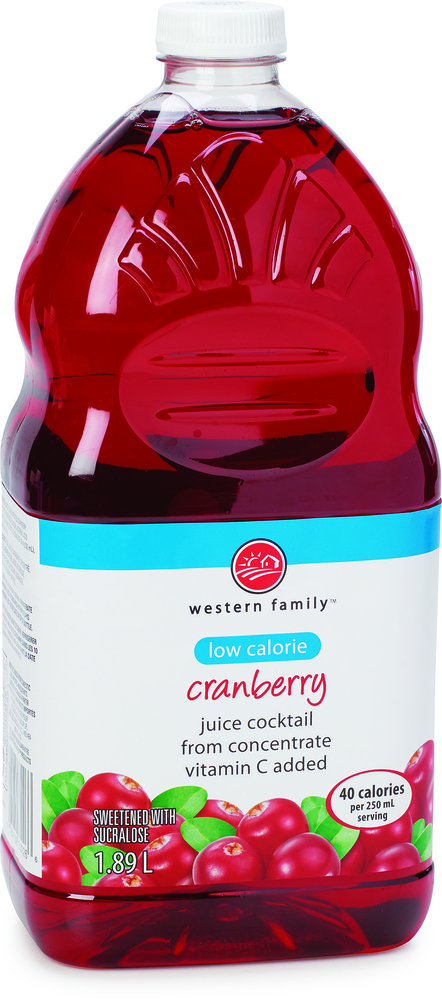 WESTERN FAMILY LOW CAL CRANBER 1.89 lt