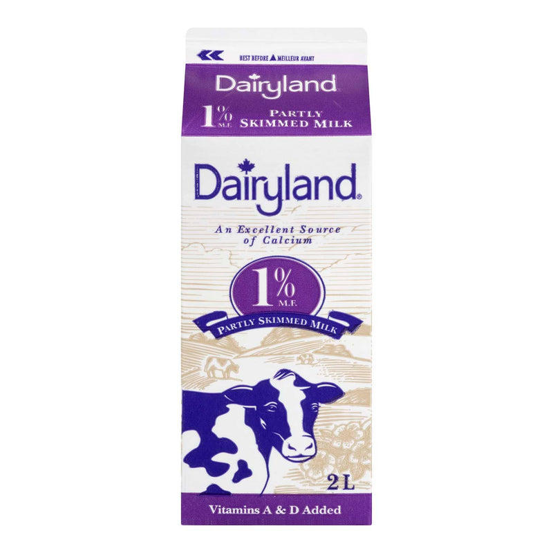 Dairyland 1% Partly Skimmed Milk, 2 liter