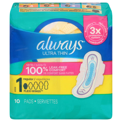 ALWAY'S Ultra Thin Maxi Pads 10's