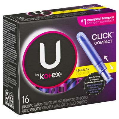 U BY KOTEX Regular Tampons Click Compact