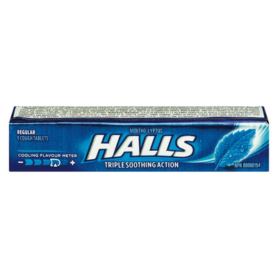 HALLS Regular Triple Soothing Action Cough Drops 9's