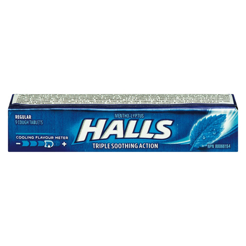 HALLS Regular Triple Soothing Action Cough Drops 9's