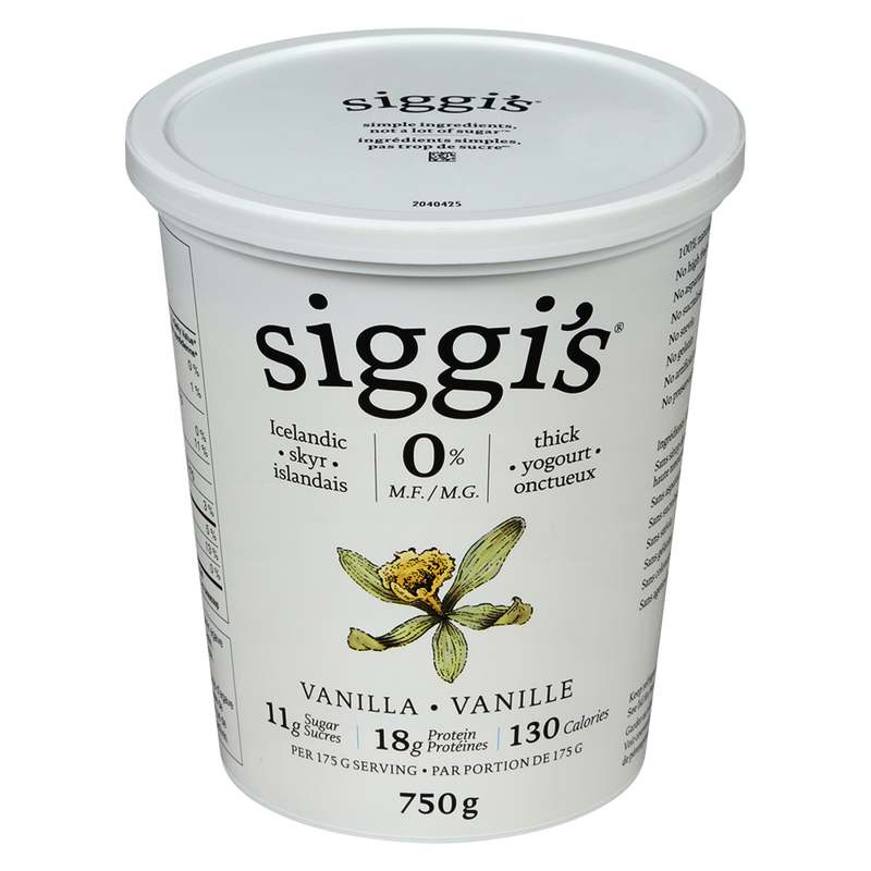 Siggi's Vanilla Yogurt, 750 g