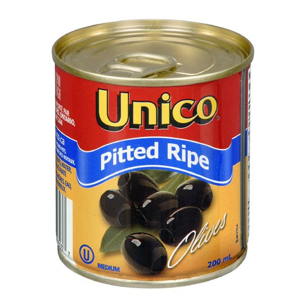 Unico Pitted Ripe Olives, 200 mL