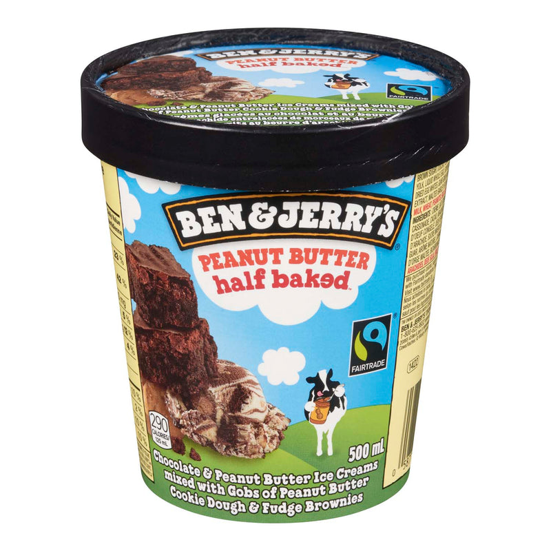 BEN & JERRY'S Peanut Butter Half Baked Ice Cream 500ml