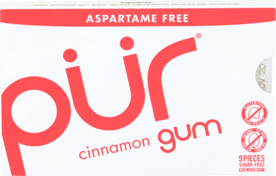 Pur Sugar-Free Cinnamon Chewing Gum, 9 pieces