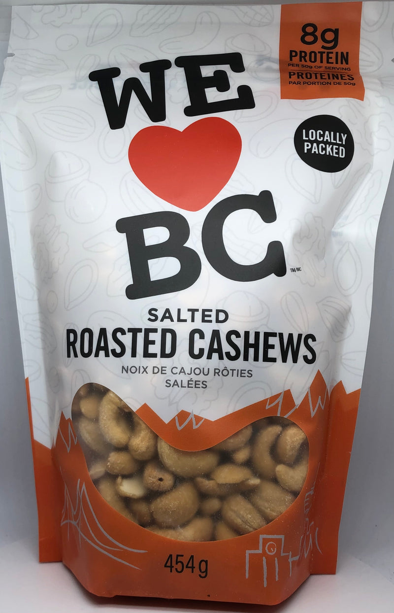 We Love BC Salted Roasted Cashews, 454 g