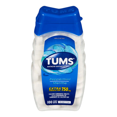Tums Peppermint Antiacid Tablets, 100 ct