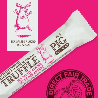 TRUFFLE PIG Dark Choc Sea Salt Almond 40g