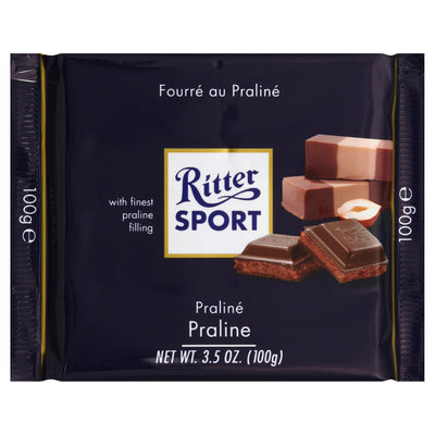 RITTER SPORT with Praline Filling Milk Chocolate 99g