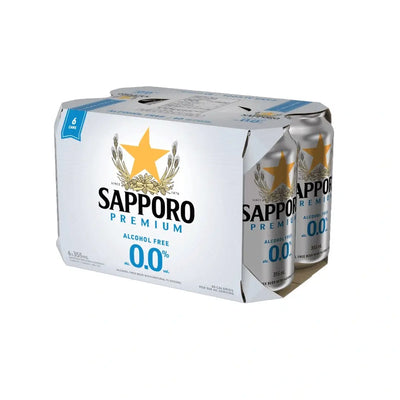 SAPPORO PREM ZERO NON ALCOHOLI 6 PK