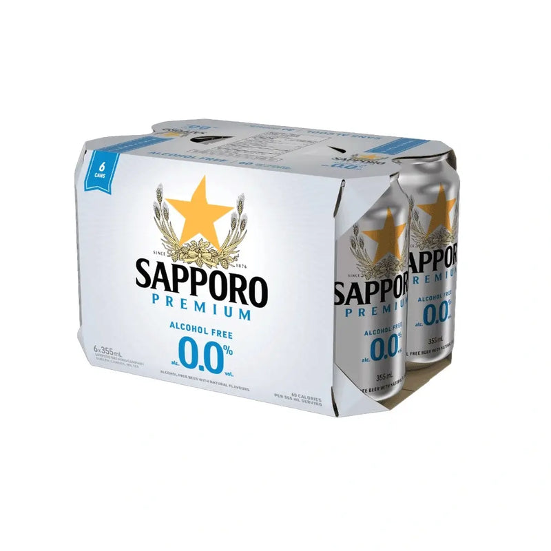 SAPPORO PREM ZERO NON ALCOHOLI 6 PK
