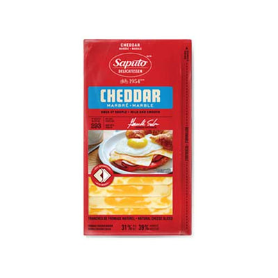 Saputo Sliced Marble Cheddar Cheese, 180 g