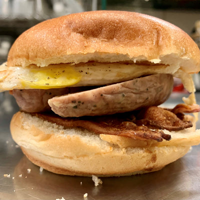 Sausage Bacon & Egg Breakfast Sandwich