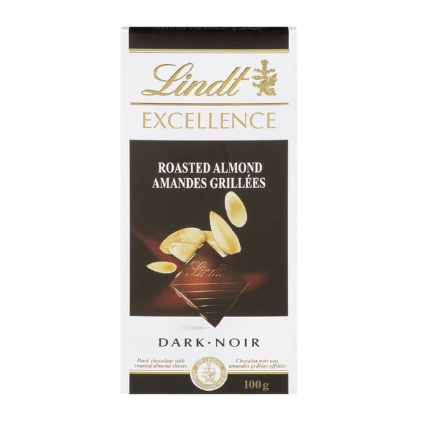 Lindt Roasted Almond Dark Chocolate, 100 g