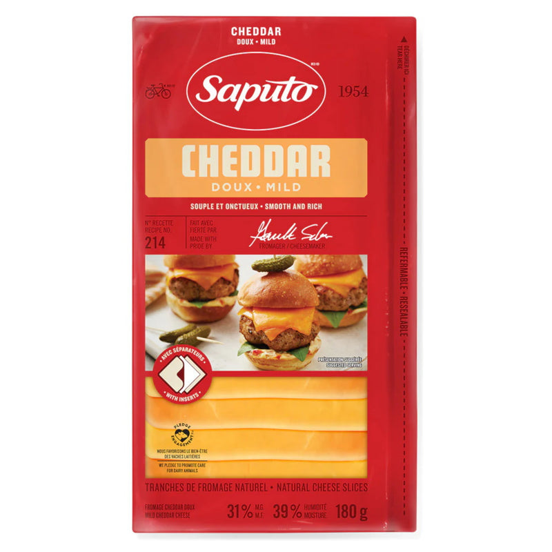 SAPUTO Cheddar Slices 180g