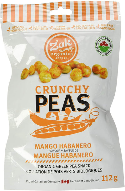 Zak Organics Food Co Mango Habanero Flavor Organic Crunchy Green Pea Snacks, 112 g