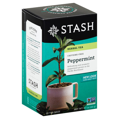 Stash Herbal Tea Peppermint Caffeine Free Tea Bags, 20 g, 20 ct