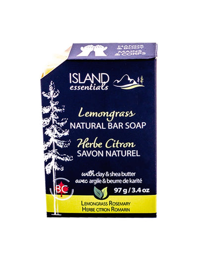 Island Essentials Lemongrass Natural Bar Soap, 97 g, 3.4 oz
